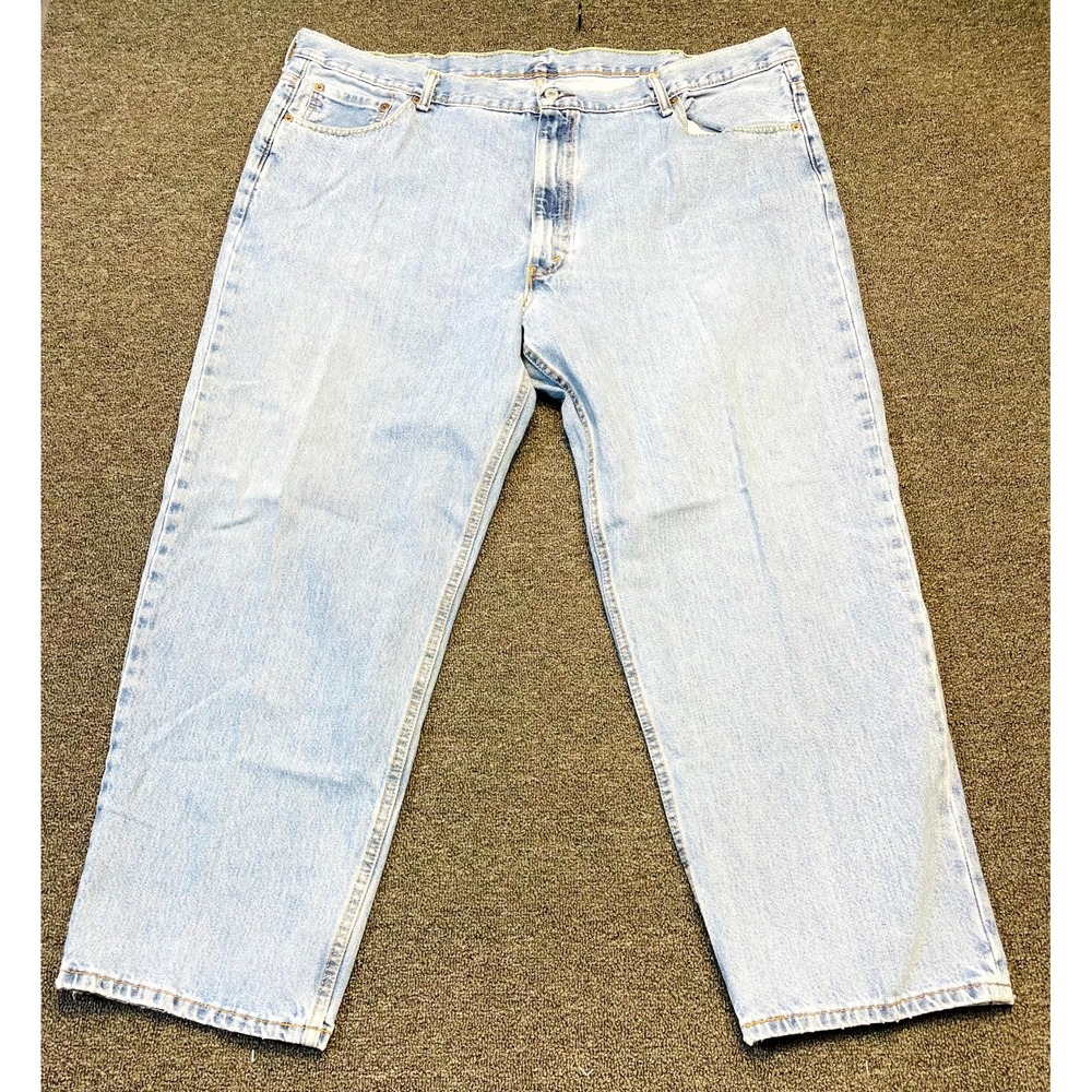 Levi's 550 Jeans Mens 47x29 Blue Denim Casual High Rise Relaxed Fit Wide Leg